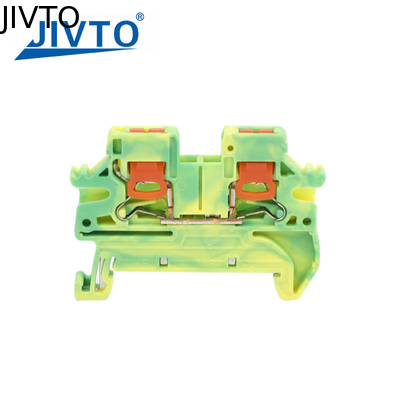 PTV 2.5-PE Ground Modular DIN Rail Terminal Block Side-Entry Push-in Wiring Connector Electrical 2.5mm