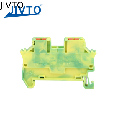 PTV 2.5-PE Ground Modular DIN Rail Terminal Block Side-Entry Push-in Wiring Connector Electrical 2.5mm