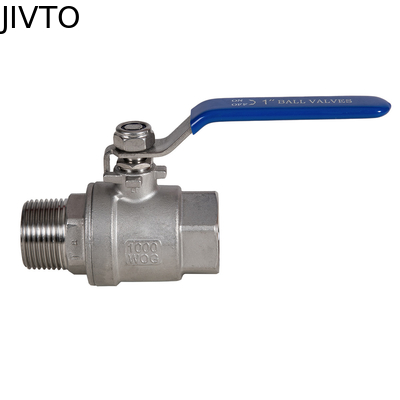 JIVTO Two-Piece Ball Valve with Lever Handle | Stainless Steel, NPT Port, ANSI Standard | Construction Use for construction machinery etc.
