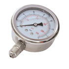 2-1/2 inch liuqid fillled Pressure Gauge, glycerine, silicone oil, stainless steel, 0-230 psi/bar, 1/4 BSP lower mount,