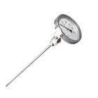 2.5 Inch Industrial Bimetal Thermometer 600℃ Free Adjustable Angle 1/2'' NPT