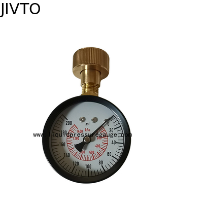 Black Painted 200psi Glycerin Filled Pressure Gauge For Measuring Water Pressure