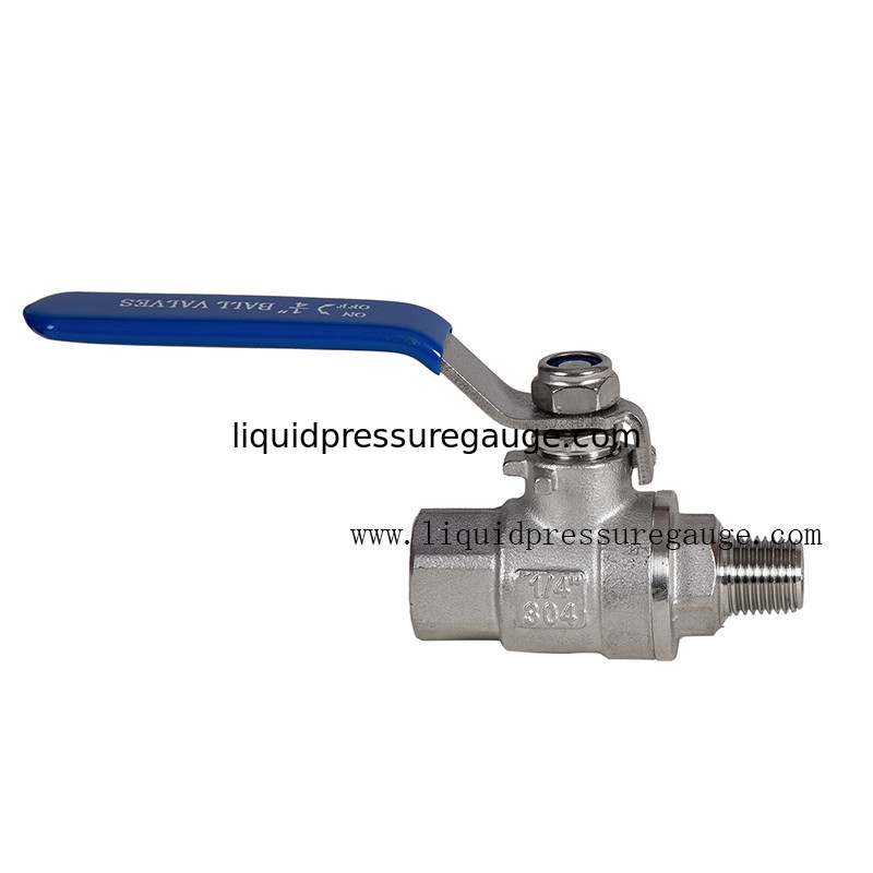 2 PC 1/4 Inch Instrument Manifold Ball Valve Male To Female Stainless Steel