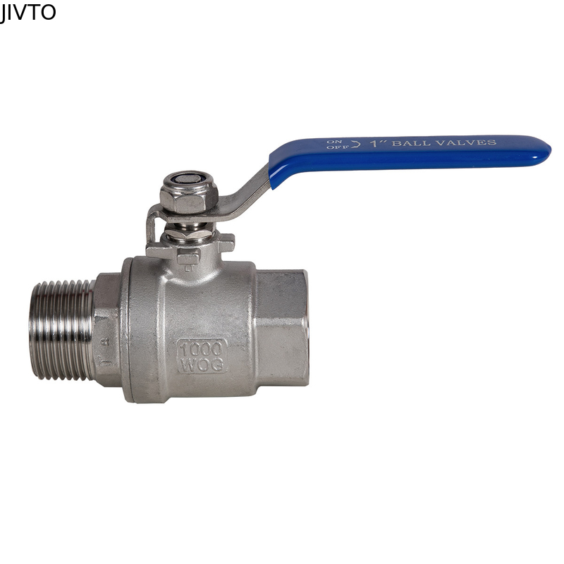 JIVTO Two-Piece Ball Valve with Lever Handle | Stainless Steel, NPT Port, ANSI Standard | Construction Use for construction machinery etc.