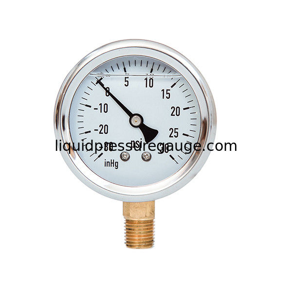2in 30psi Liquid Filled Pressure Gauges 1/4 BSP Liquid Filled Air Pressure Gauge