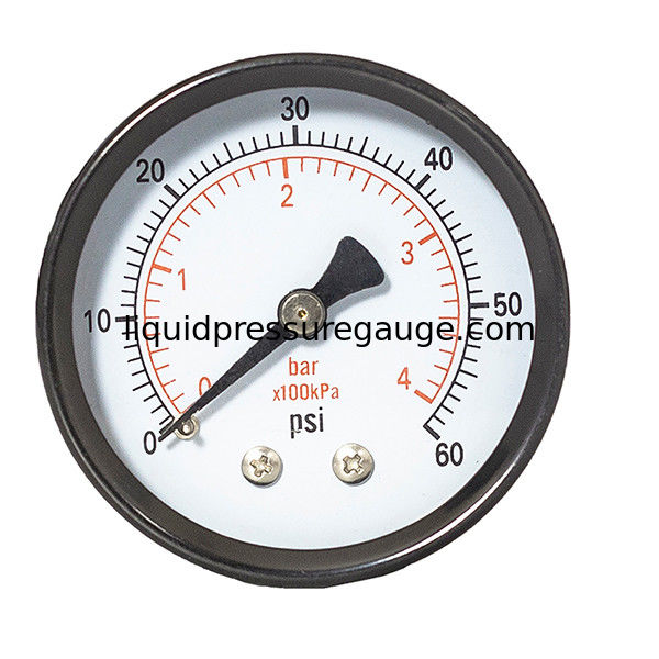2in 50MM 60 Psi General Pressure Gauges Back Mount Gauge 1/4 BSP