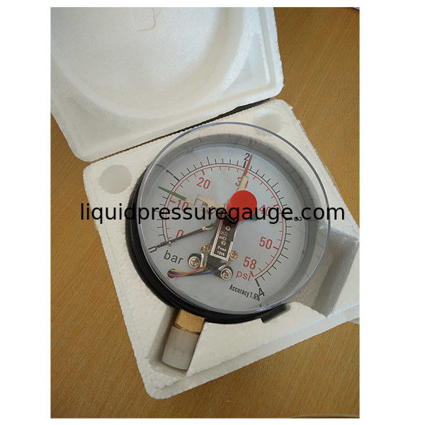 Stainless Steel 1/2 NPT 4in Electric Contact Pressure Gauges 58Psi