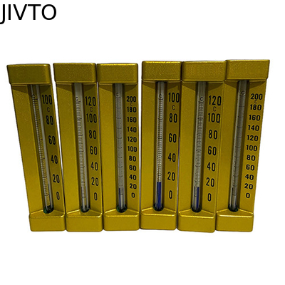 Liquid Filled 120C 90deg Industrial Glass Thermometers 3/4
